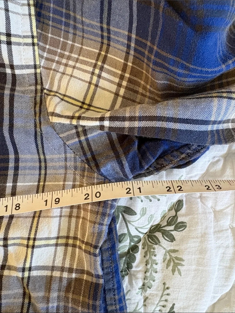 Ralph Lauren‎ Blue White Plaid Button-Down Shirt Boy Size XL 18-20